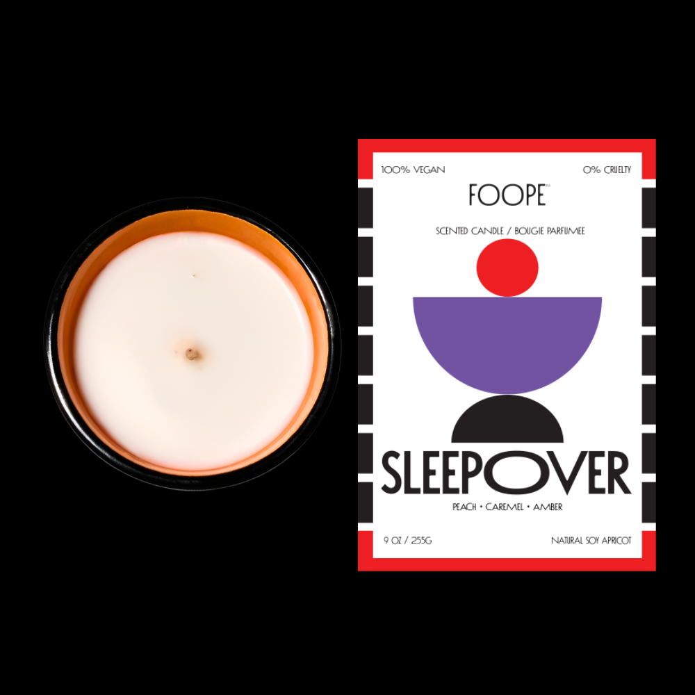 FOOPE Scented Candle – Sleepover 9 oz
