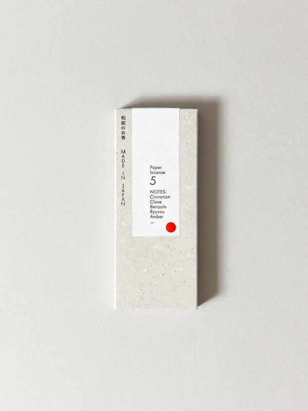 MORIHATA - Washi Paper No 5 Incense Strips, Smoky Comfort