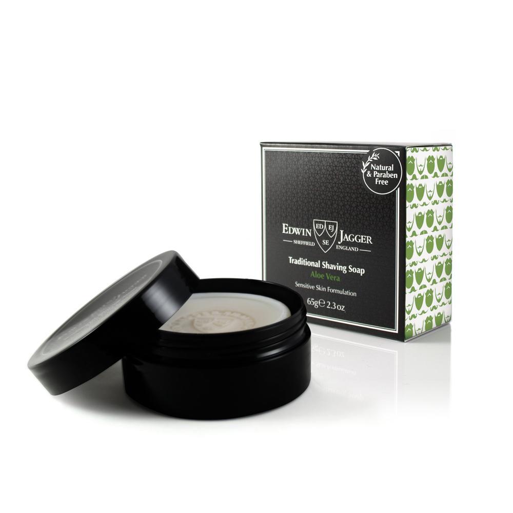 EDWIN JAGGER - Aloe Vera Natural Shaving Soap in Travel Container