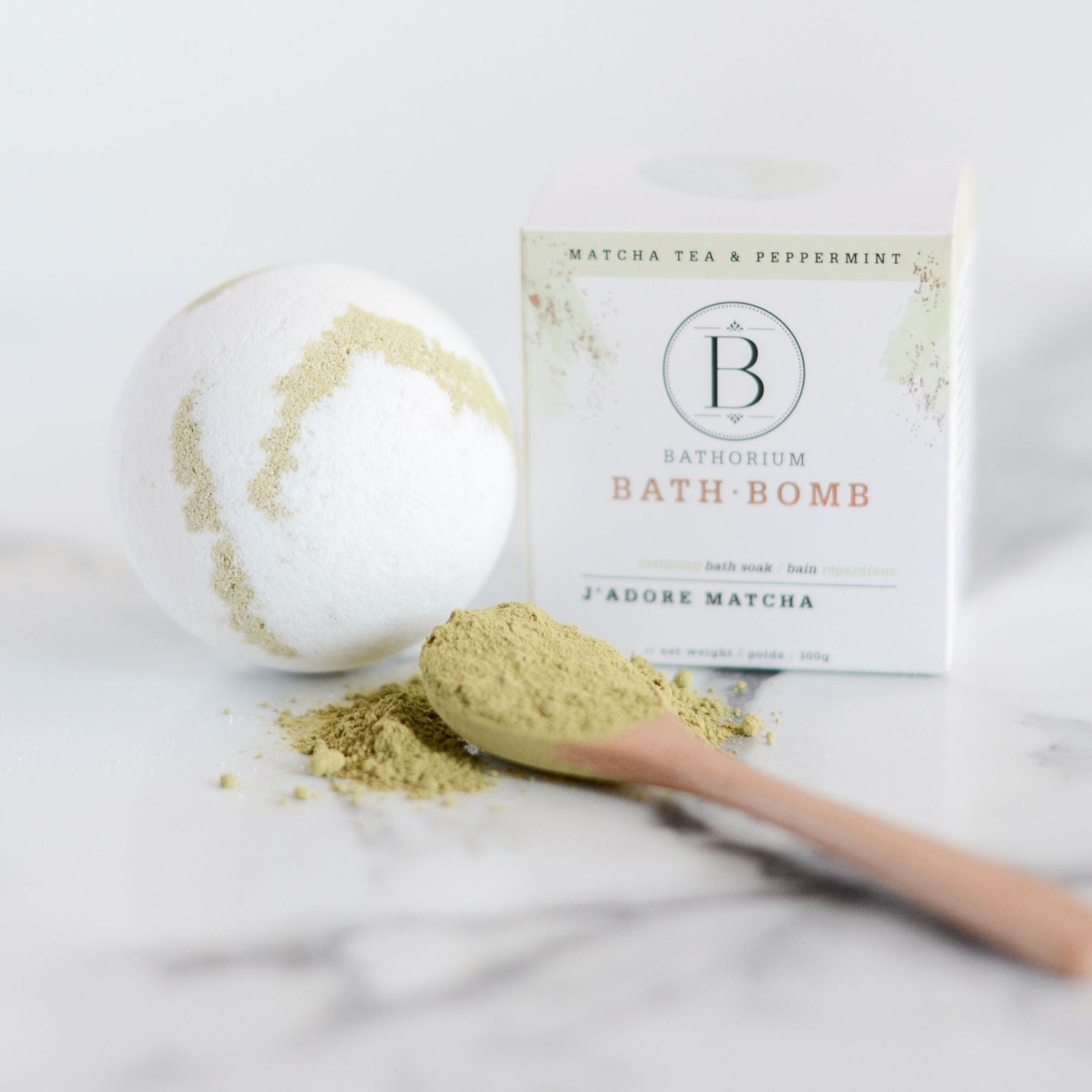 BATHORIUM J'ADORE MATCHA BATH BOMB