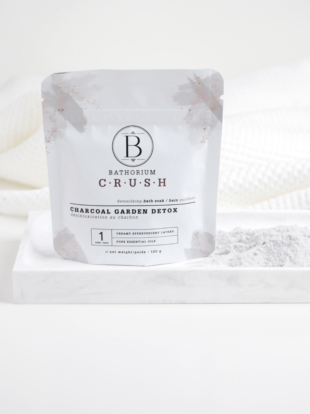 BATHORIUM CRUSH SOAK SINGLE - CHARCOAL GARDEN DETOX 120g