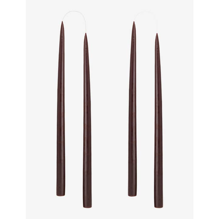 Danish 12" Taper Candle - Dark Brown