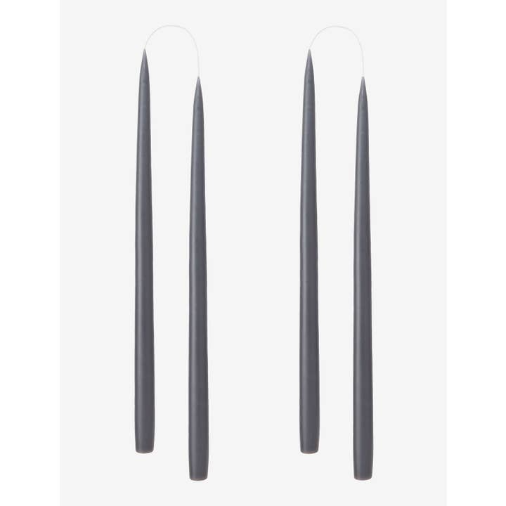Danish 12" Taper Candle - Smokey Grey