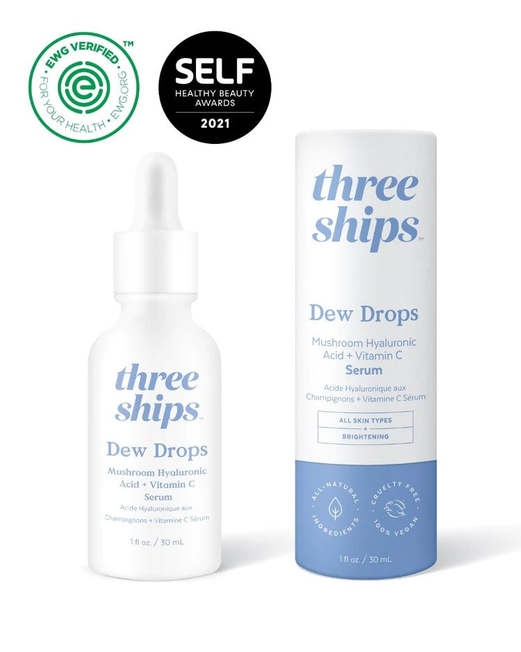THREE SHIPS - Dew Drops Mushroom Hyaluronic Acid + Vitamin C Serum