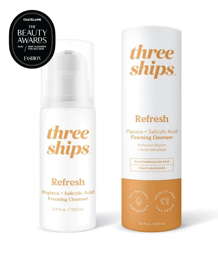 THREE SHIPS - REFRESH Papaya & Salicylic Foaming Cleanser